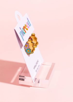 Pierced Rainbow Daisy Huggies