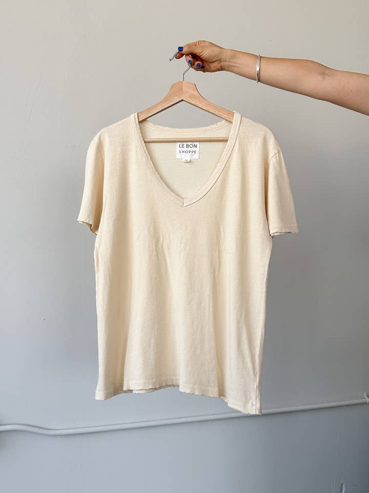 Le Bon Shoppe Organic Cotton La Vie Tee in Horchata