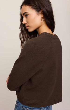 Z Supply Coming up Sweater in Chocolate