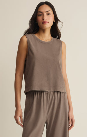 Z Supply Sloane Muscle Tee in Perfectly Taupe