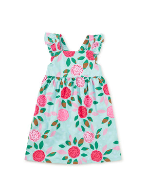 Tea Collection Ruffle Strap Dress in Spinning Carnations