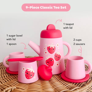 Tiger Tribe Strawberry Patch Silicone Tea Set