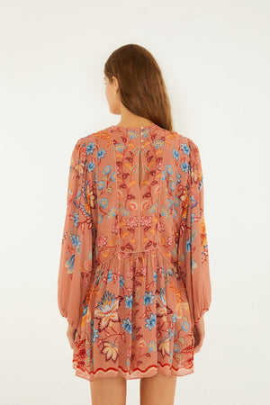 Farm Rio Boho Dress in Mocha