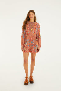 Farm Rio Boho Dress in Mocha