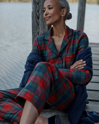 Petite Plume Women's Twill Pajama Set in St. James Tartan