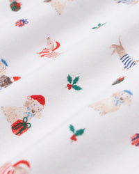 Petite Plume Children's Snug Fit Pajama Set in Woof de Noël