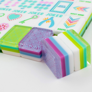 My Fair Mahjong Crystal Confetti Lemon-Lime Mahjong Set
