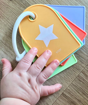 Bannor Toys Silicone Shape Flash Cards Teething Toy