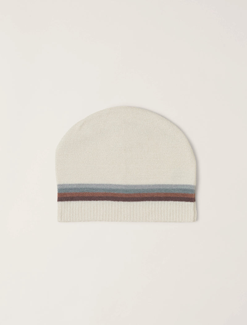 Barefoot Dreams CozyChic Ultra Lite Multi Stripe Beanie in Cream