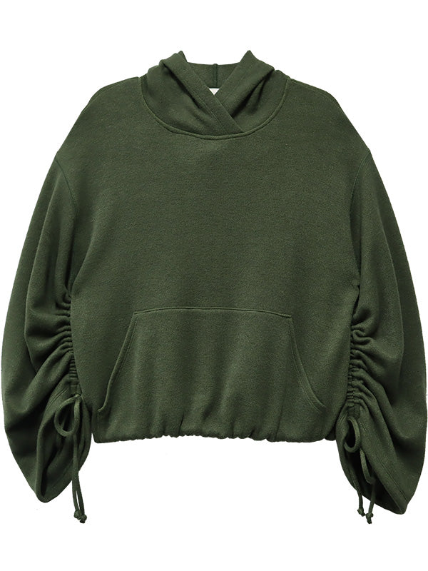 Fifteen Twenty Makenna Bubble Sweatshirt in Olive