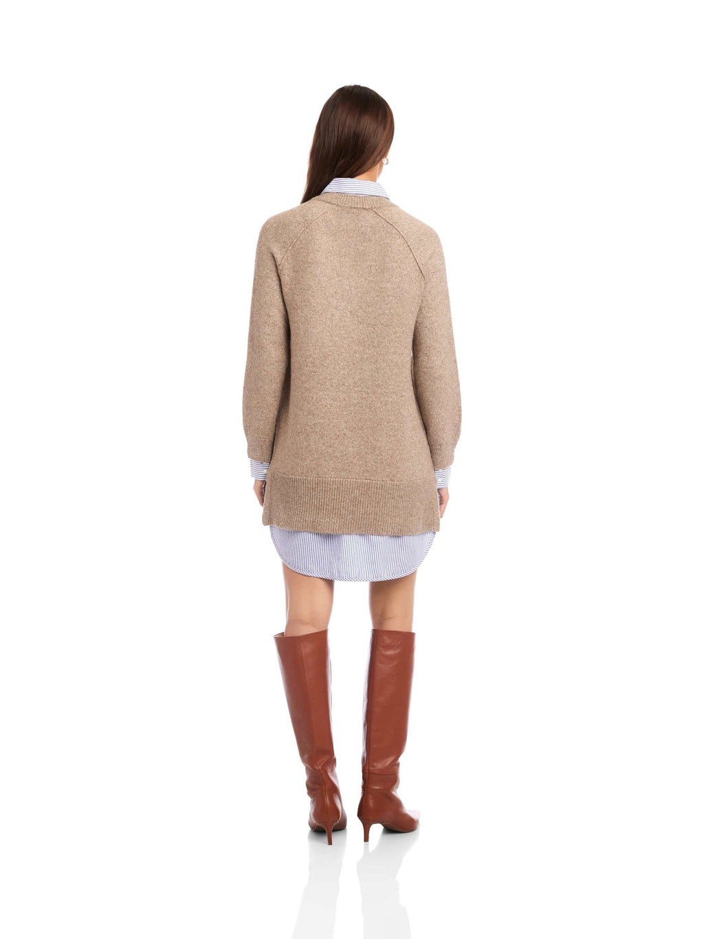 Fifteen Twenty Carrie Mixed Media Dress in Wheat