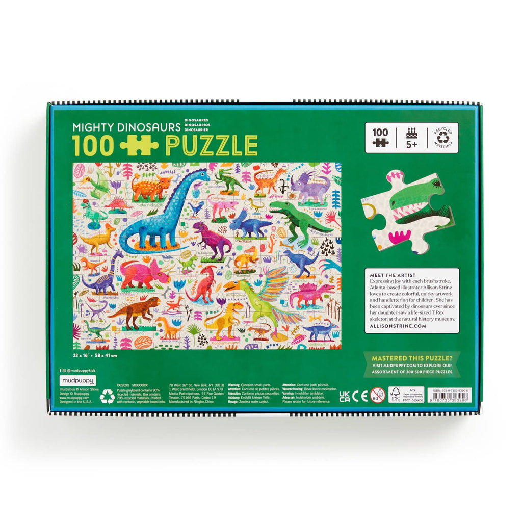 Chronicle Mudpuppy 100 Piece Dinosurs Puzzle