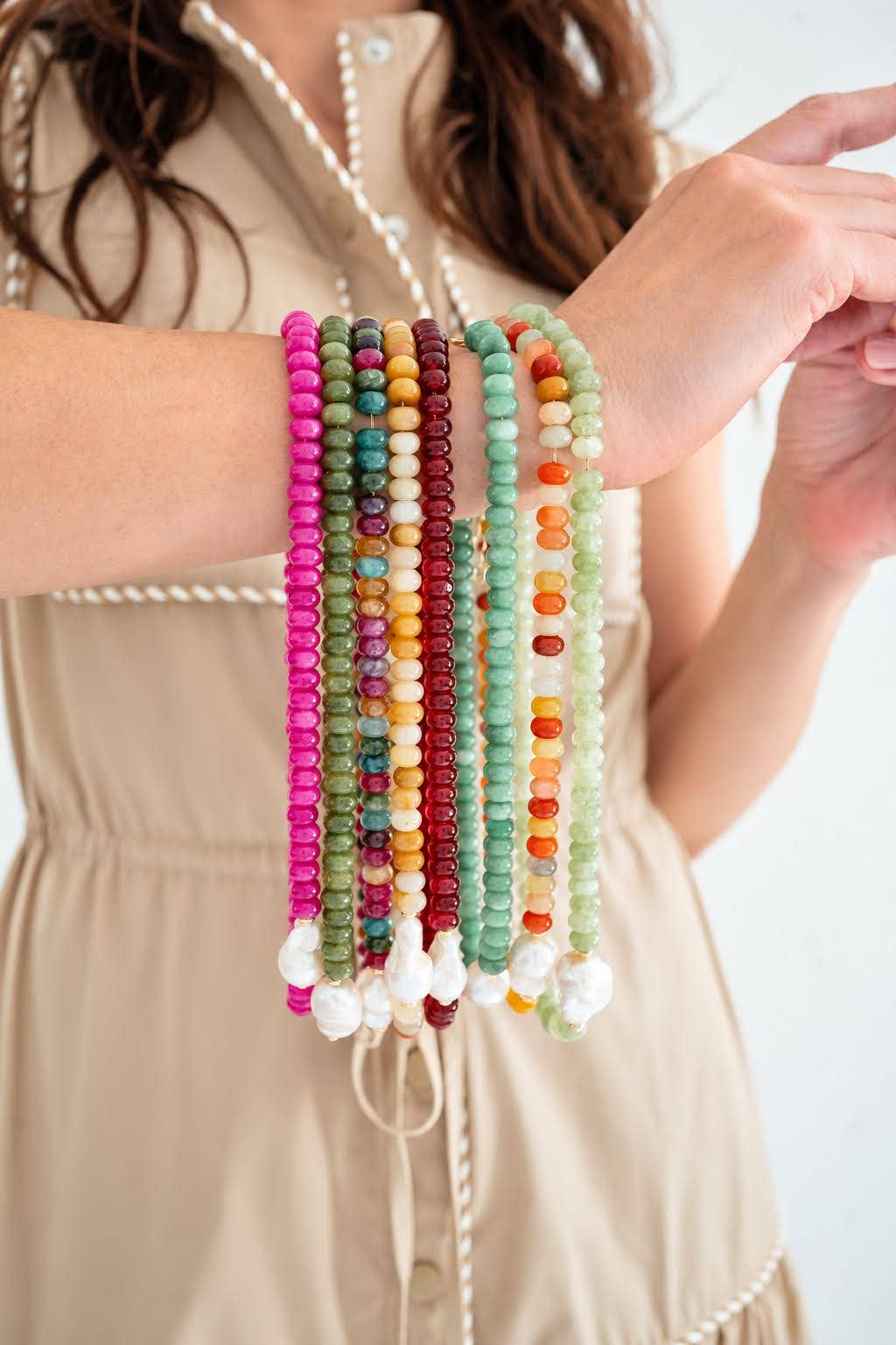 Lisi Lerch Susie Quartz Beaded Necklace with Freshwater Pearl