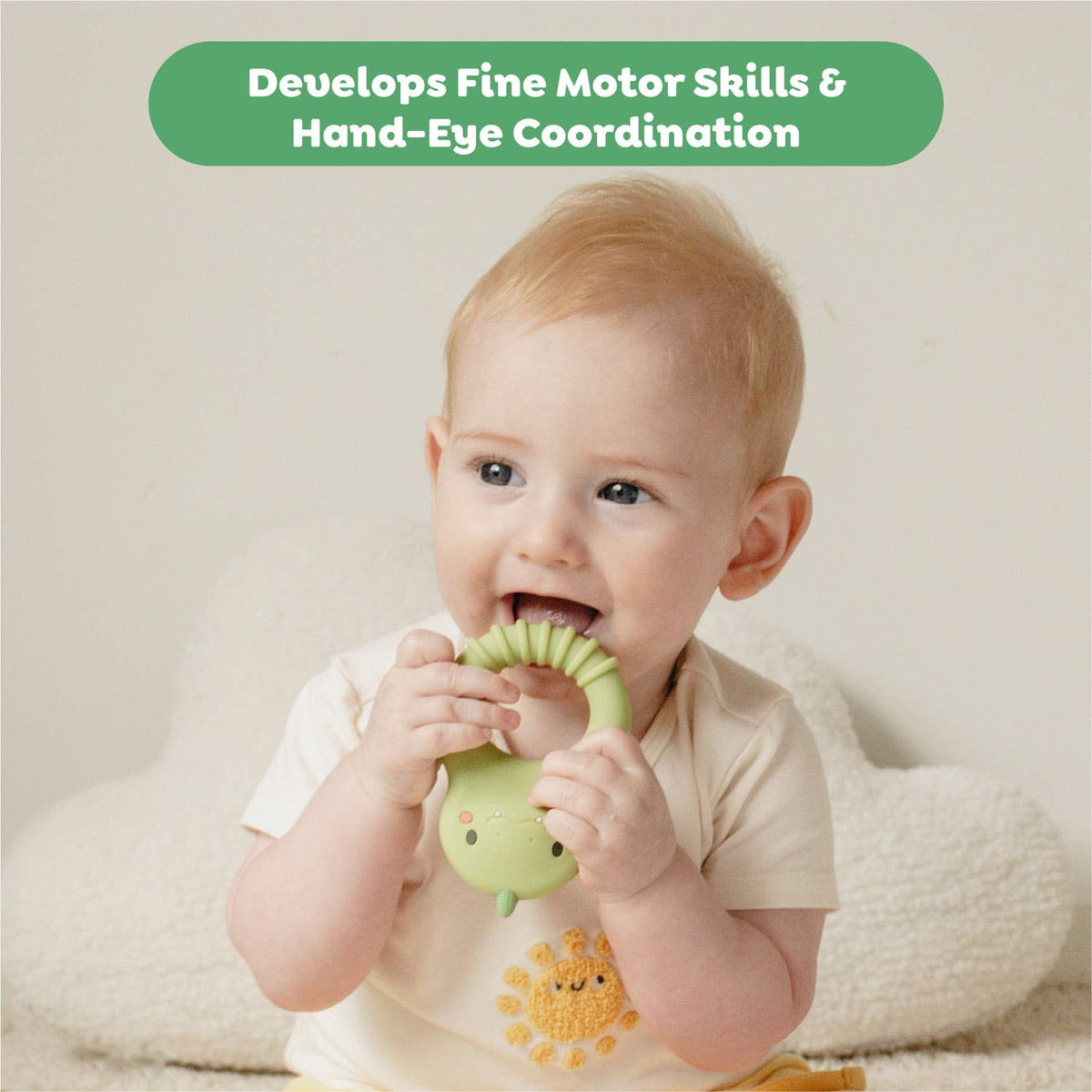 Tiger Tribe Dino Silicone Teether