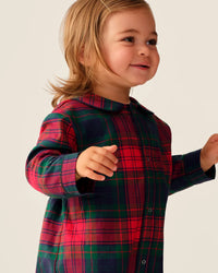 Petite Plume Baby Twill Cambridge Romper in St. James Tartan