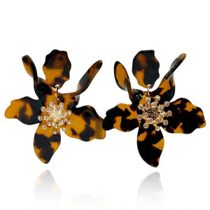 Michael Nash Jewelry Aurelia Tortoise Floral Resin Drop Earrings