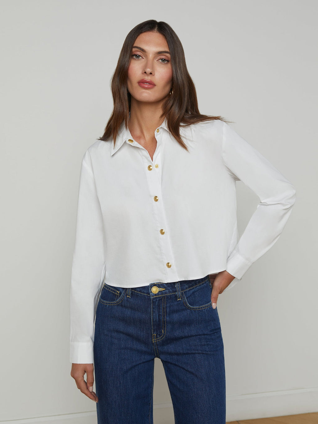 L'Agence Cosette High-Low Button Down Shirt