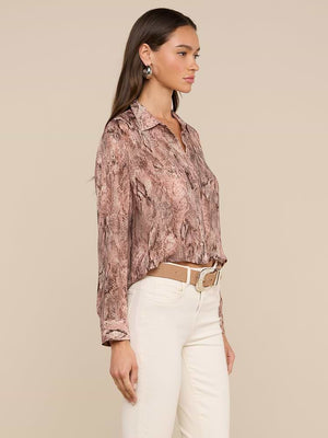 L'Agence Cosette Top in Western Snake Print