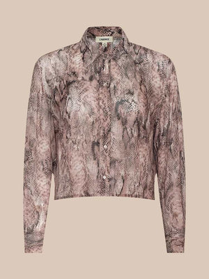 L'Agence Cosette Top in Western Snake Print