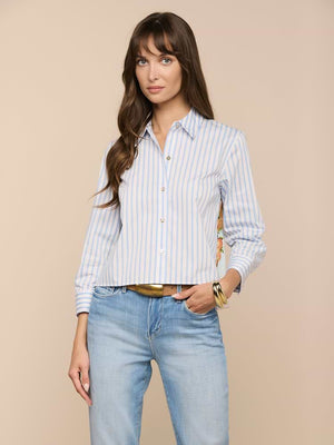 L'Agence Fawn Scarf Blouse in Multi Beach Scarf
