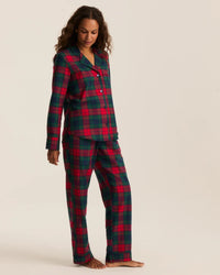 Petite Plume Women's Twill Pajama Set in St. James Tartan