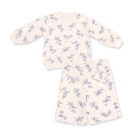 Angel Dear Hannah Velour Sweatshirt and Pant Set in Pink Floral