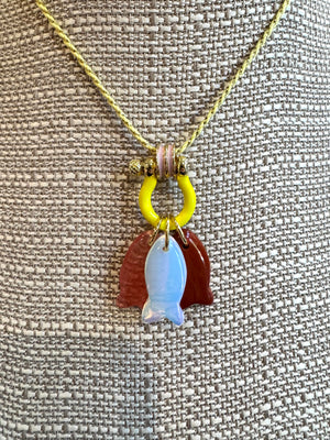 Forever Blythe Lurex Collection Three Little Fishes Necklace - Multiple Styles!