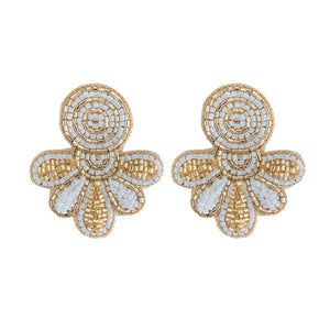 Beth Ladd Collections - Love Studs in Shiny Gold/White