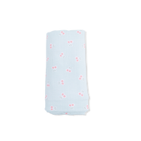 Angel Dear Swaddle Blanket in Tiny Cherry Stripe