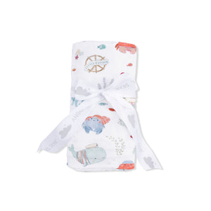 Angel Dear Swaddle Blanket in Sailor Sea Creatures