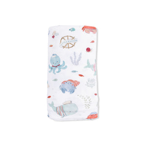 Angel Dear Swaddle Blanket in Sailor Sea Creatures