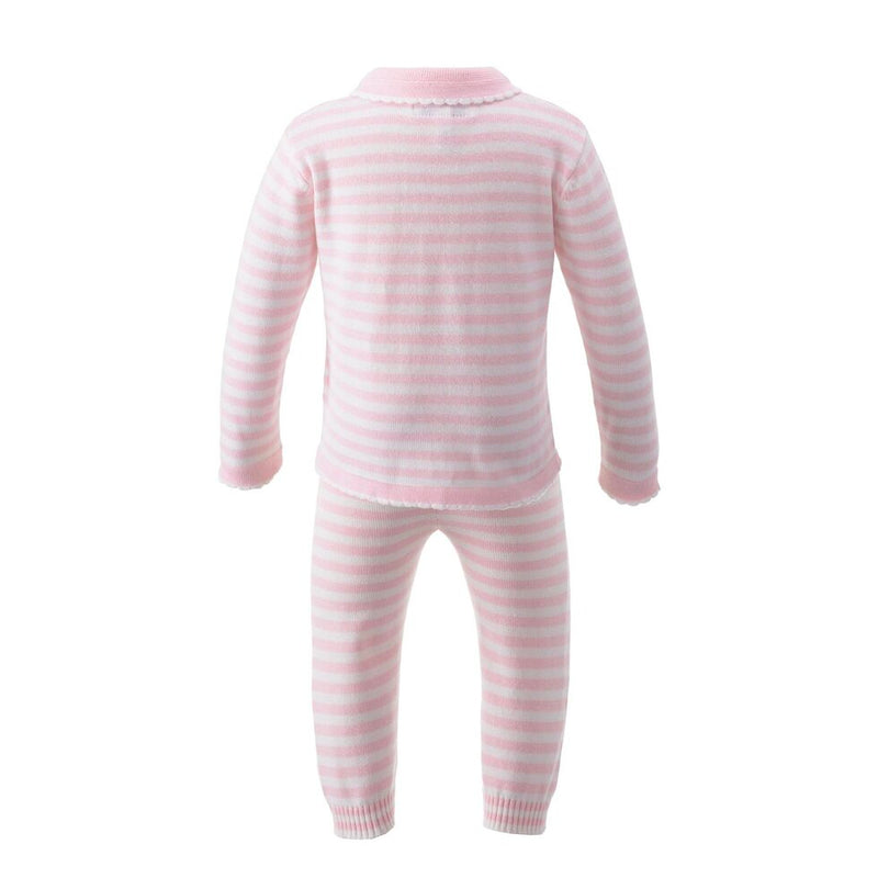 Rachel Riley Stripe Sweater Set in Pink