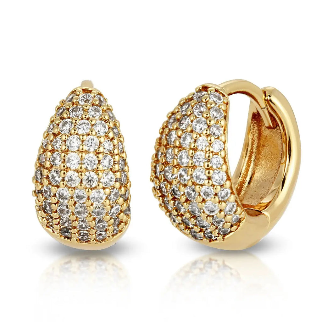 Elizabeth Stone Astra Huggie Earrings in Gold