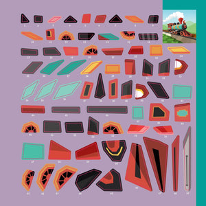Paint by Sticker Book: Trucks, Trains & More