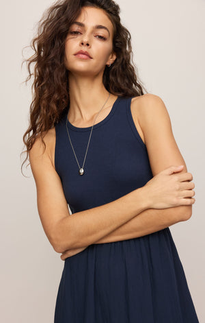 Z Supply Charlotte Midi Dress in Eclipse