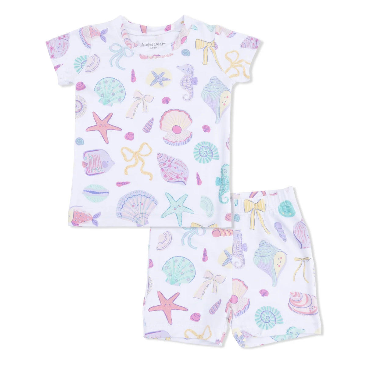 Angel Dear Loungewear Short Set in Beach Days