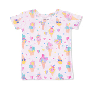 Angel Dear Loungewear Short Set in Ice Cream Fun Crew