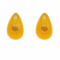 Michael Nash Jewelry Rosamund Ochre Resin Pierced Earrings