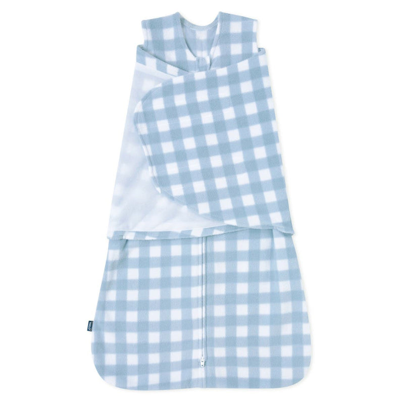 Halo Microfleece Sleepsack Swaddle in Blue Gingham