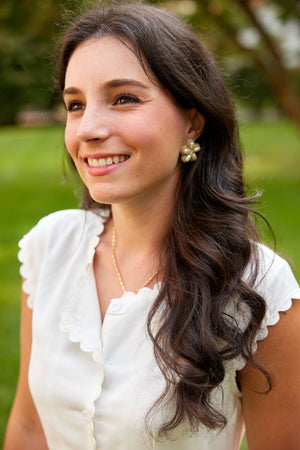 Beth Ladd Collections - Pearl Flower Studs
