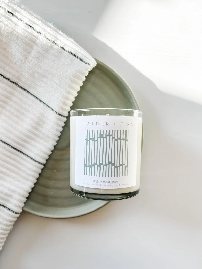 Feather + Finn 10oz Soy Wax Tumbler Candles - Multiple Scents