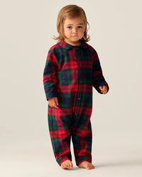 Petite Plume Baby Twill Cambridge Romper in St. James Tartan