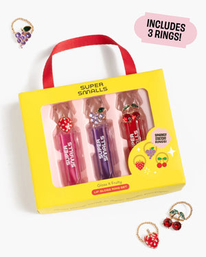 Super Smalls Gloss It Fruity Lip Gloss Ring Set