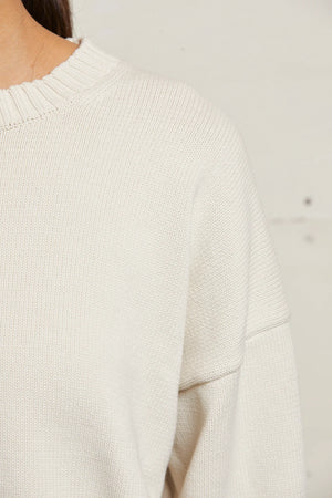 perfectwhitetee Janet Cotton Sweater in Sugar