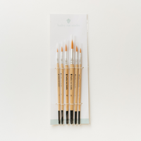 Bailey Rae Studio 6 Piece Round Tip Watercolor Brush Set