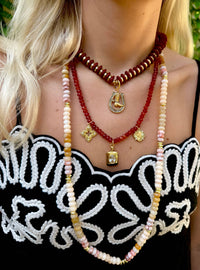 Gemelli - Mara Tan Mix Gemstone Beaded Necklace