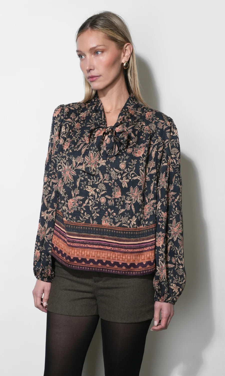 Greylin Darcie Flowy Blouse in Navy