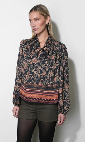 Greylin Darcie Flowy Blouse in Navy