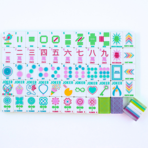 My Fair Mahjong Crystal Confetti Lemon-Lime Mahjong Set