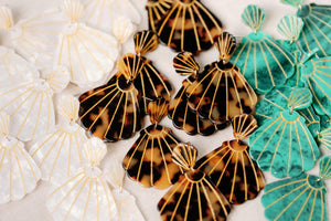 St Armands Brown Tortoise Shell Statement Earrings